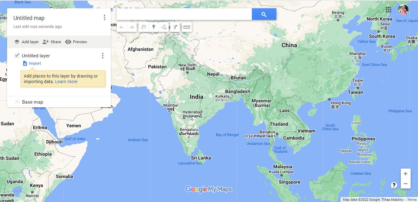 An untitled map will open in a new tab