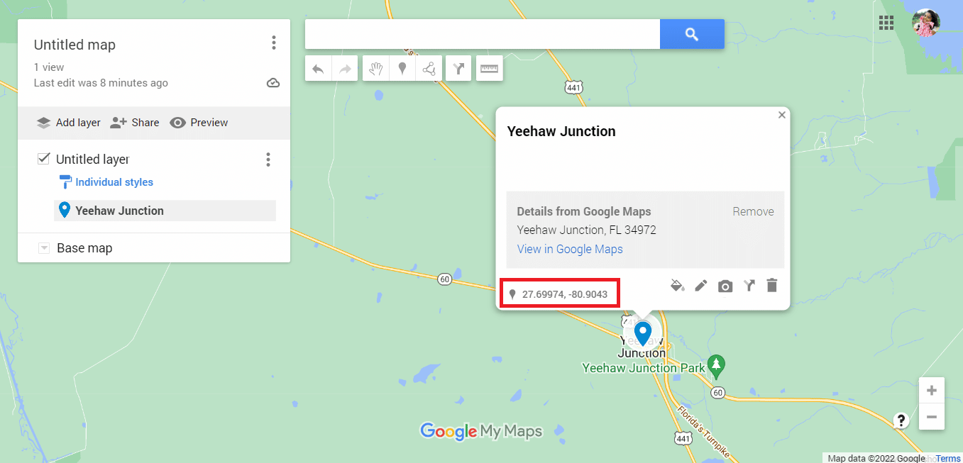Copy the latitude and longitude details. How to Draw Radius on Google Maps App