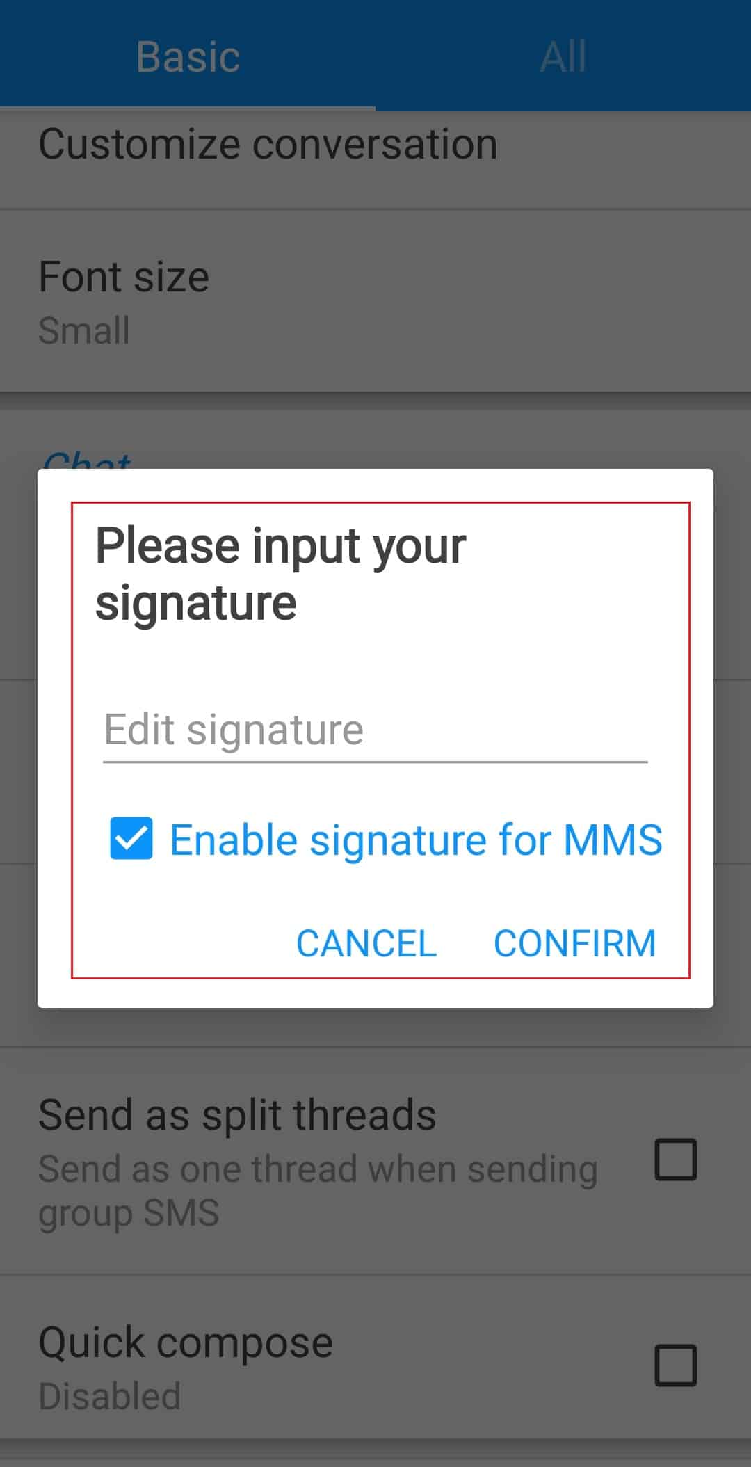 tap on Confirm button