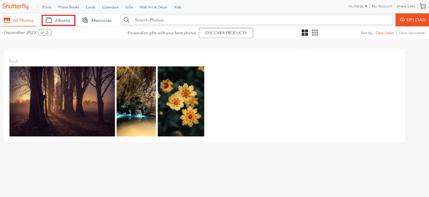 click on Albums