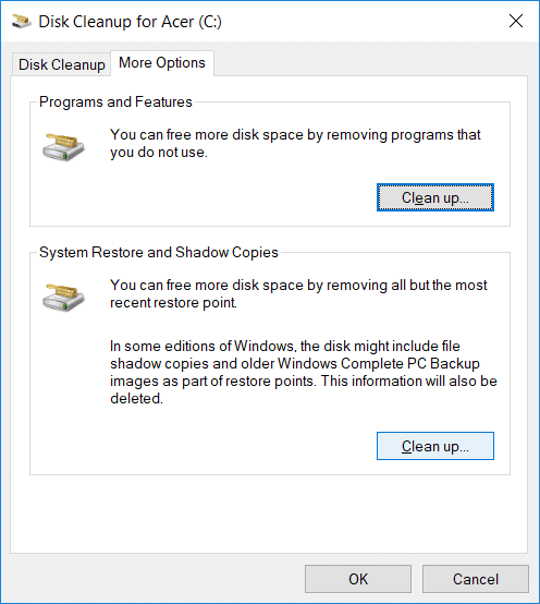 Switch to More Options tab under Disk Cleanup. 12 Ways to Fix Google Chrome High CPU and Memory Usage on PC