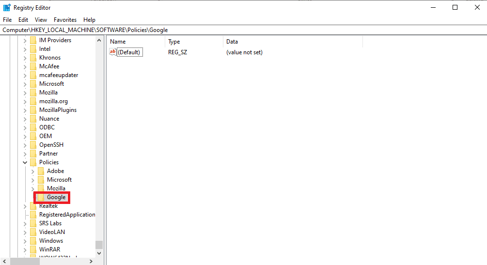 Name the key as Google. 12 Ways to Fix Google Chrome High CPU and Memory Usage on PC