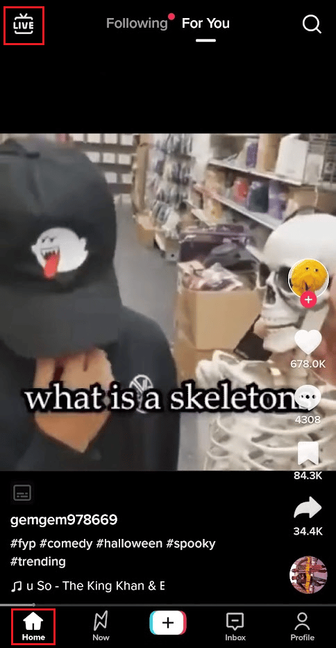 Tap on the LIVE option from the Home tab and locate the desired TikTok Live you wish to join