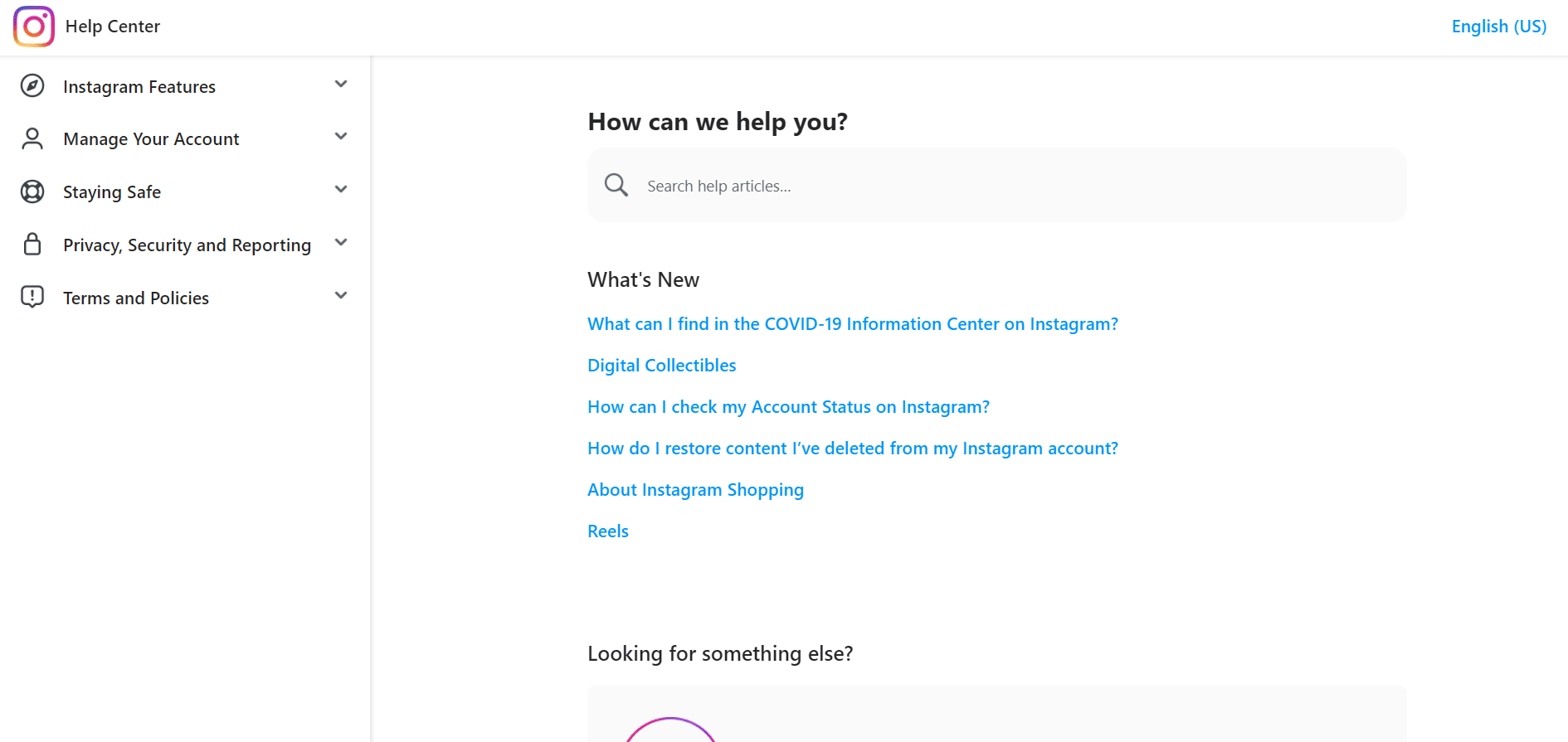 Instagram Help Center page | Why did Instagram Delete My Account?