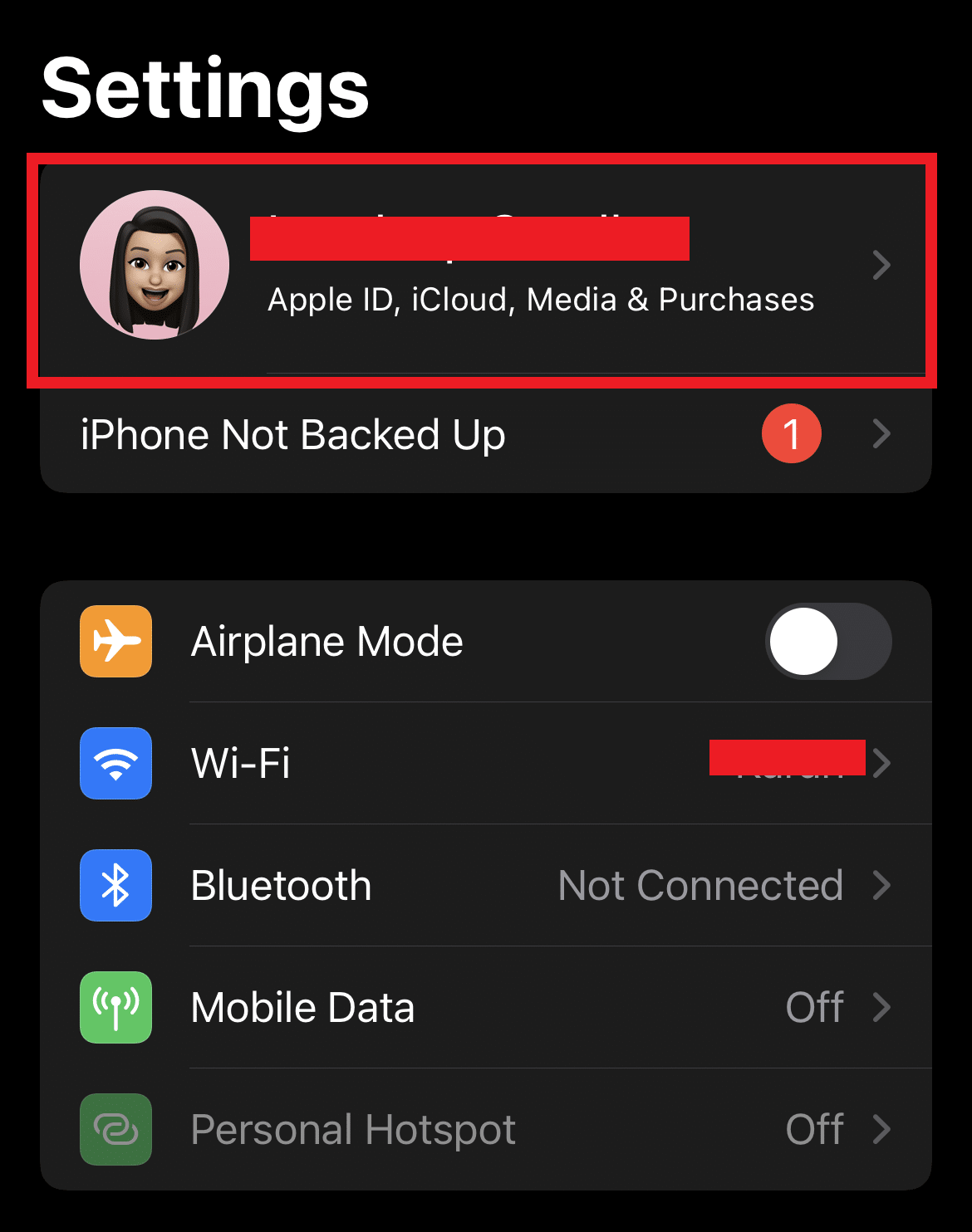 Tap on the Apple ID section. | How to Cancel YouTube Premium Free Trial