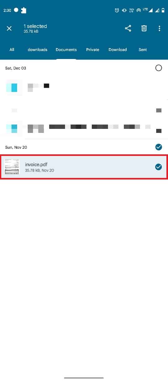 Navigate to the problematic file. Fix WhatsApp File Format Not Supported on Android