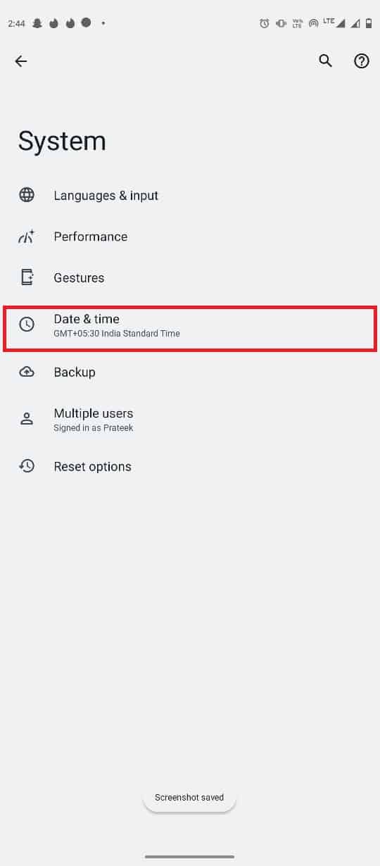 tap on Date and time. Fix WhatsApp File Format Not Supported on Android