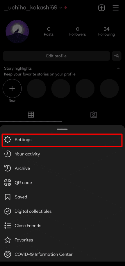 Tap on Settings.