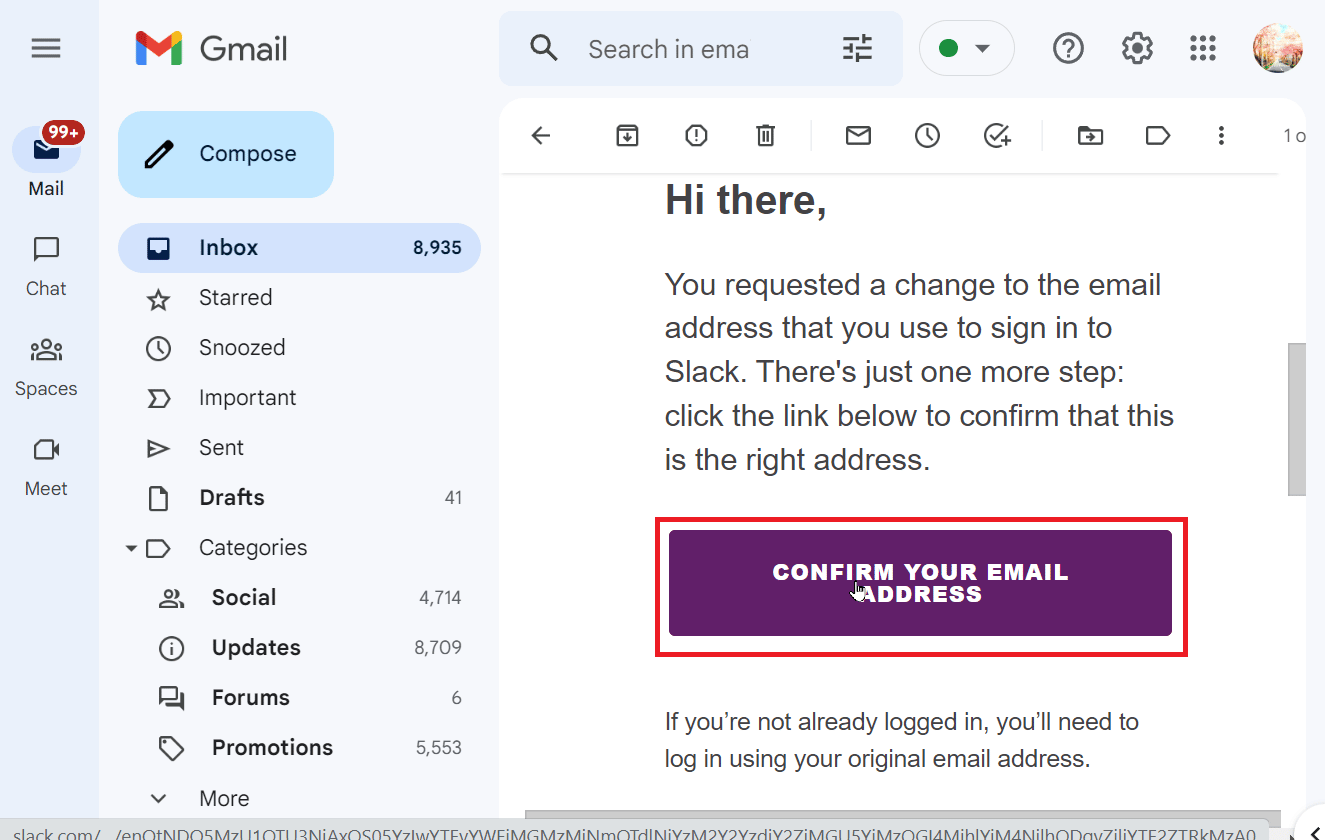 click confirm your email address