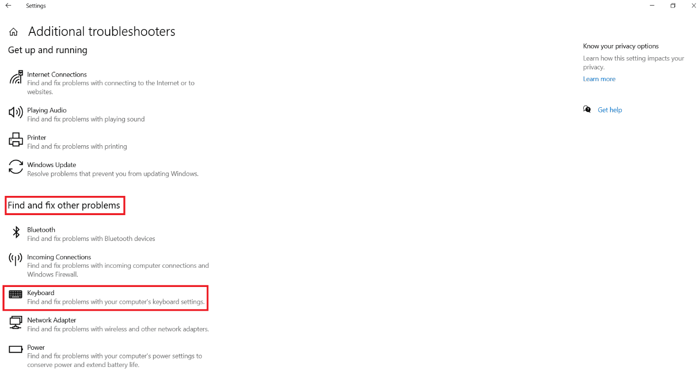 Click on Keyboard under the Find and fix other problems section, and run the Troubleshooter - How to Type Backwards in Keyboard?8 | flip text in Word