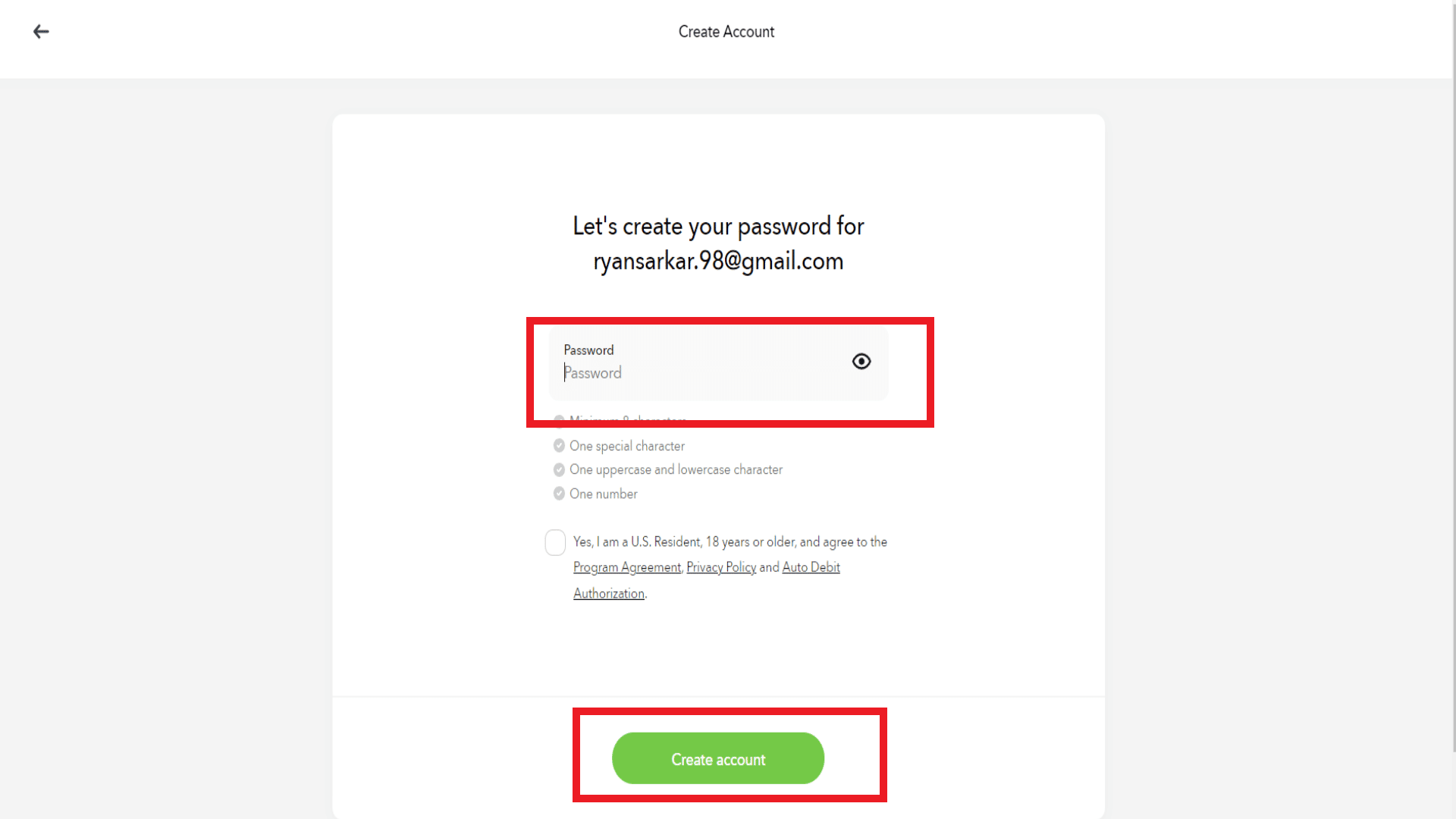 choose new password | What is Transferring Cash in Acorns?