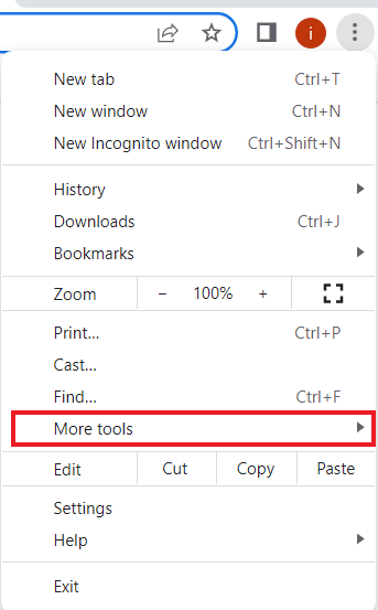 Click on More tools