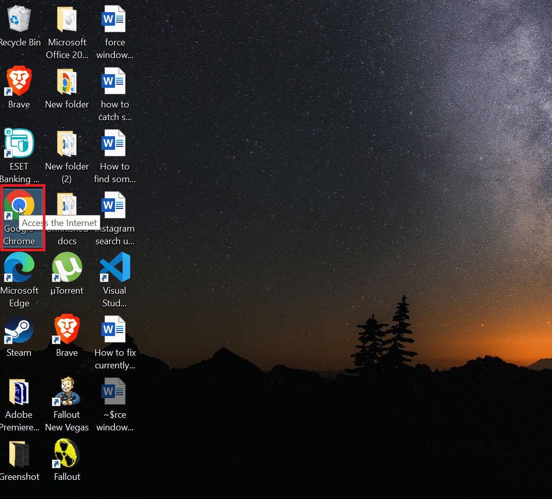 open google chrome from desktop