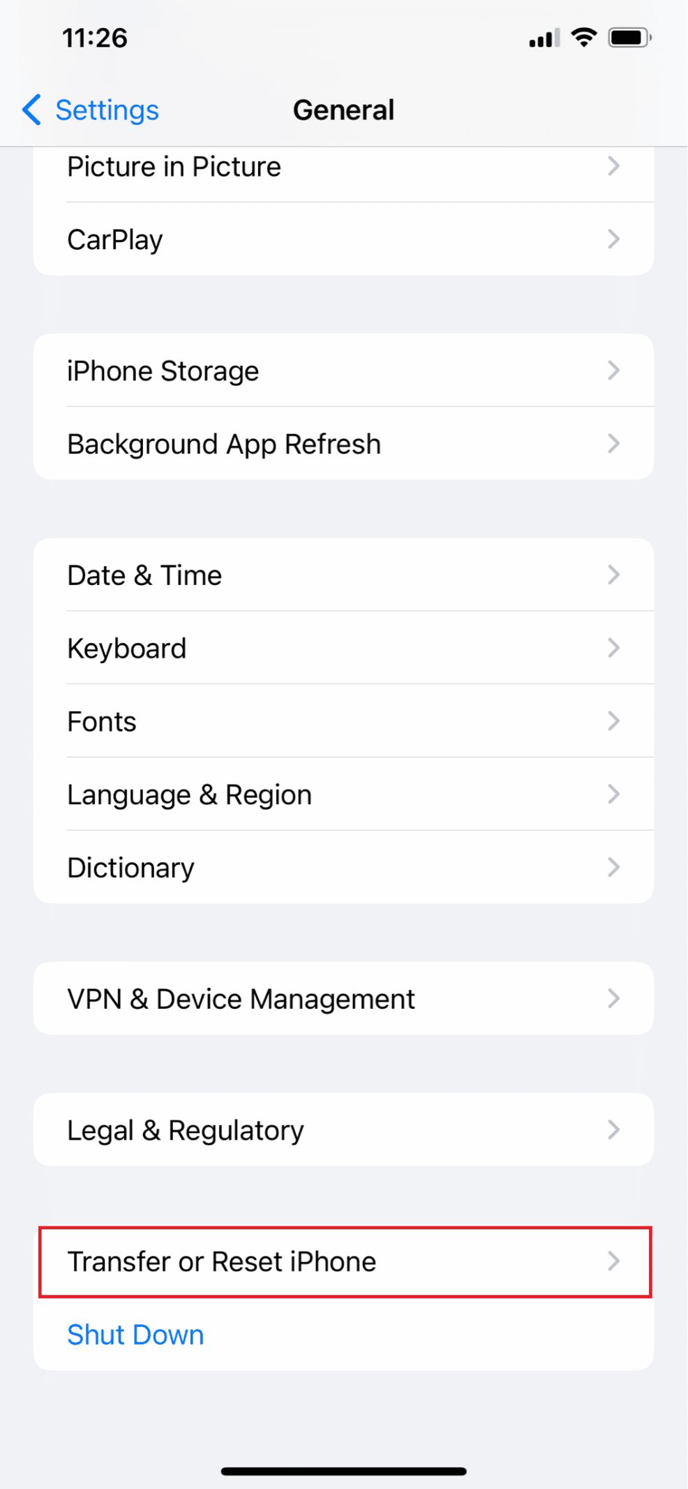 navigate to Transfer or Reset iPhone and tap on it. Top 7 Fixes for Background App Refresh Not Working on iPhone