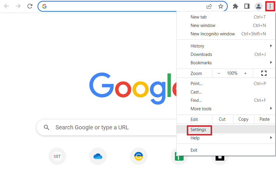 Select three-dotted icon and expand Settings 