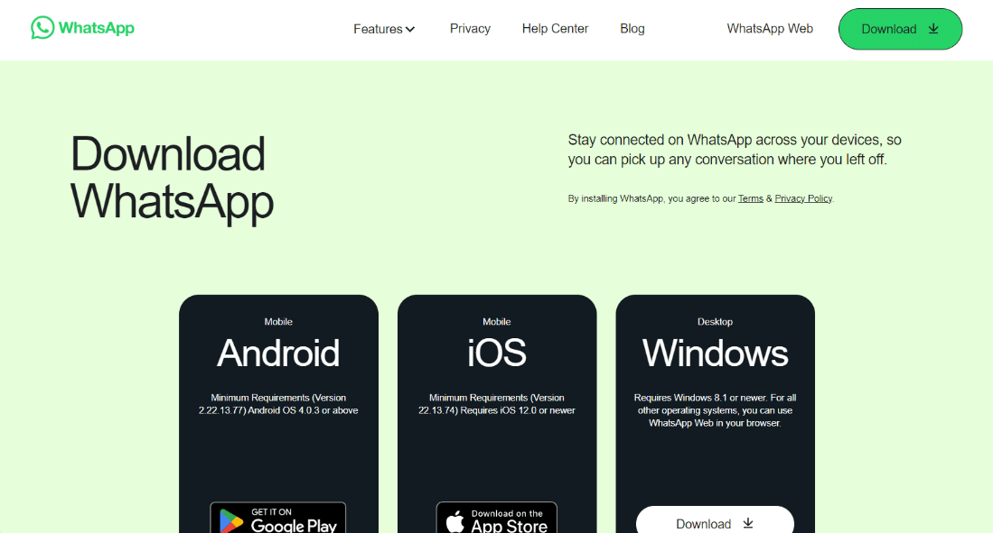 Download WhatsApp for Desktop 