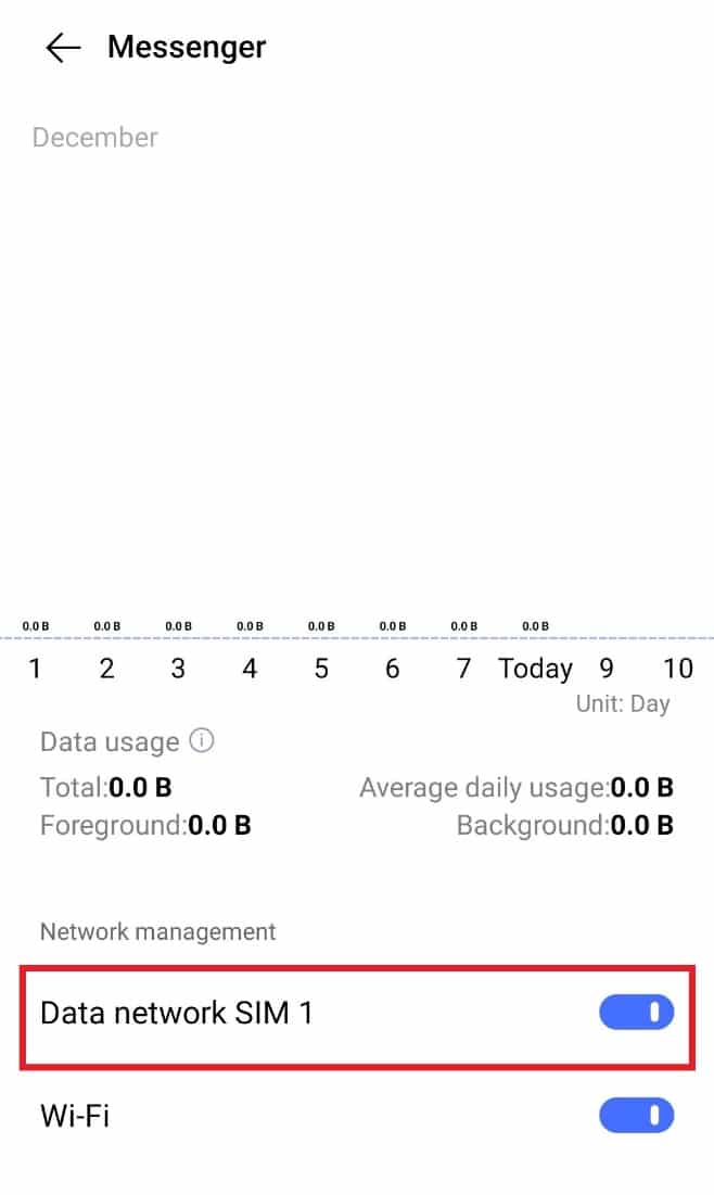 Toggle on Data network SIM 1. Top 10 Ways to Fix Error Loading Media in Facebook Messenger