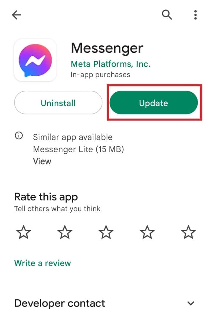 Tap on Update. Top 10 Ways to Fix Error Loading Media in Facebook Messenger
