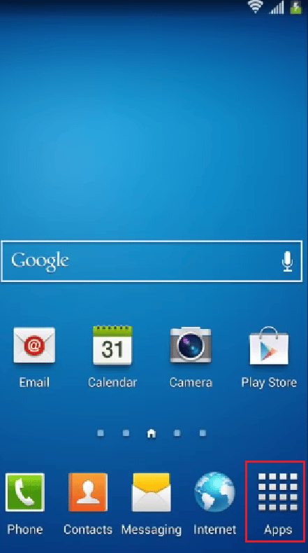 Tap on the Apps drawer icon