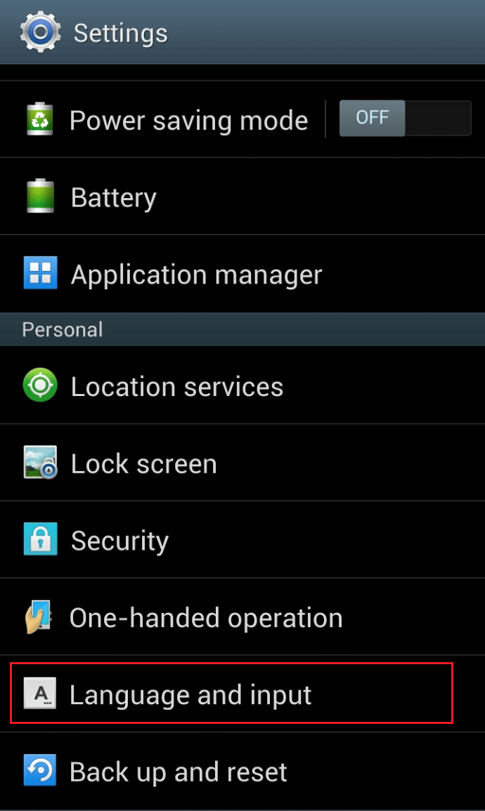 Tap on Language and input
