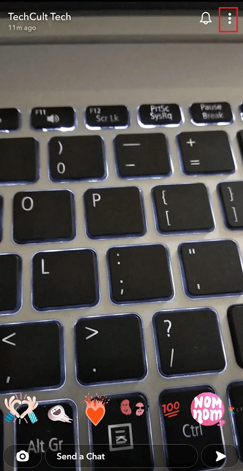 Tap on the three-dotted icon from the top right corner