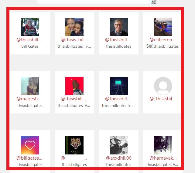 Select the profile of your choice on Imglnn