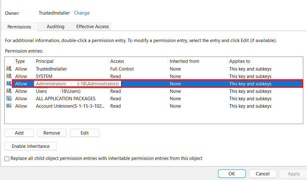 Double-click on Administrators. Fix The Application-Specific Permission Settings 10016 Error