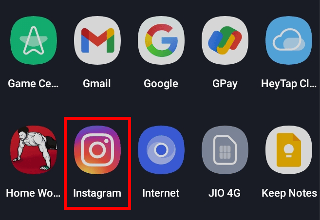 Open the Instagram app on your device. | 