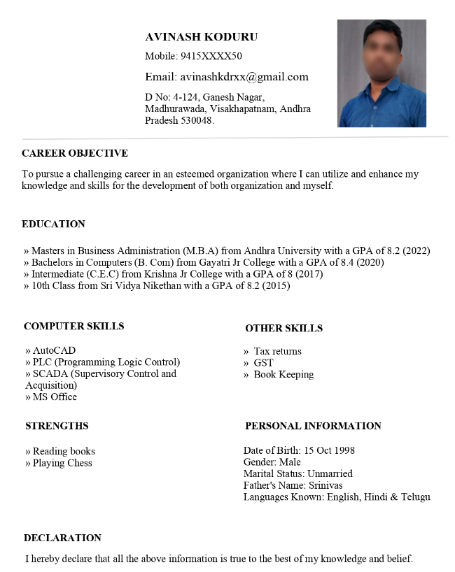 How to add image to the resume pdf