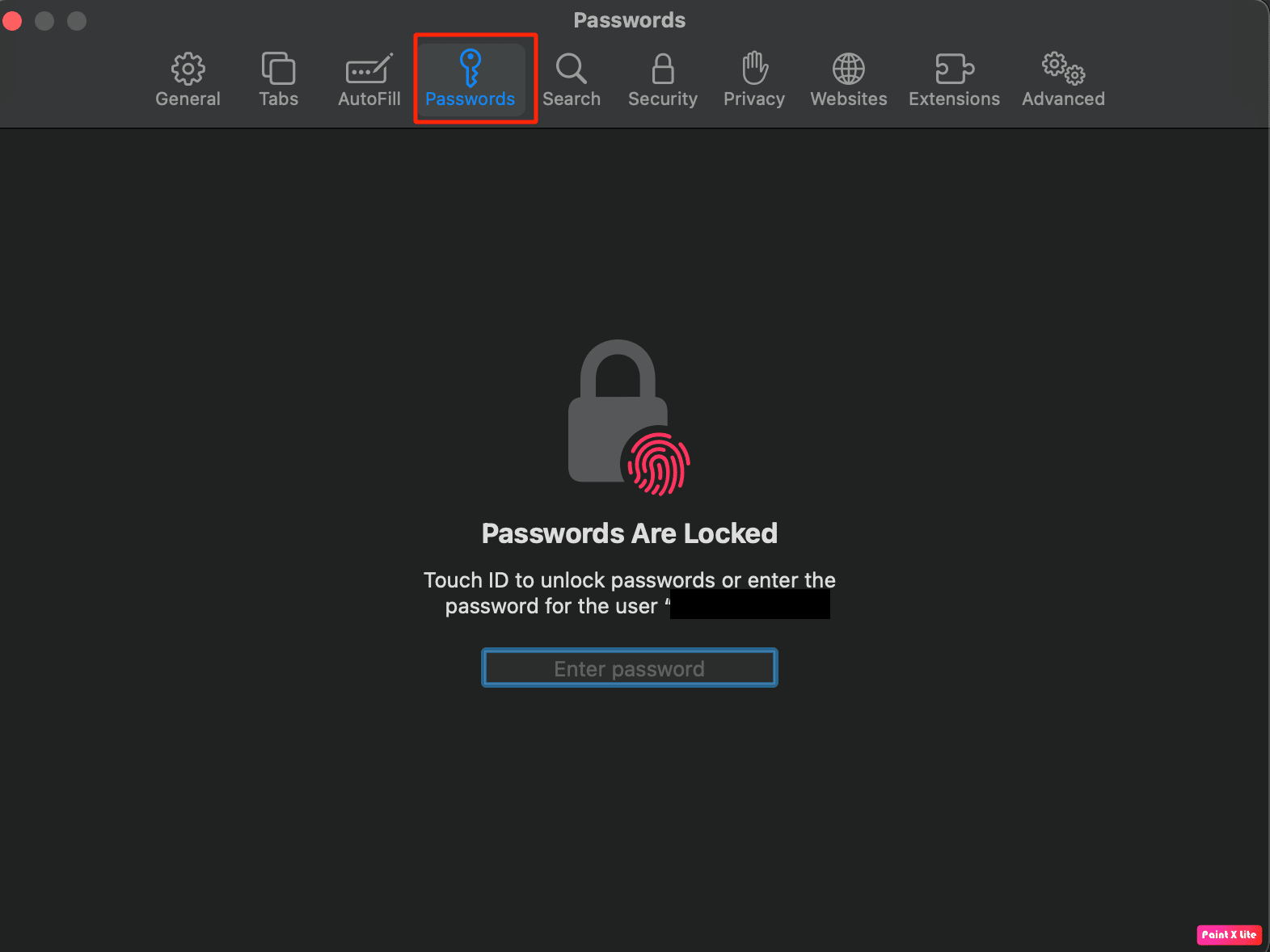 choose passwords option | Where to Find Passwords on Mac?