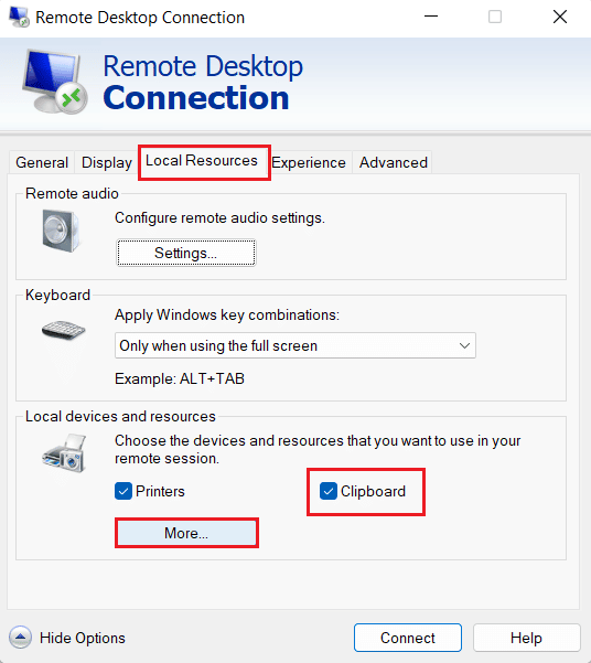 Select Clipboard and click on More 
