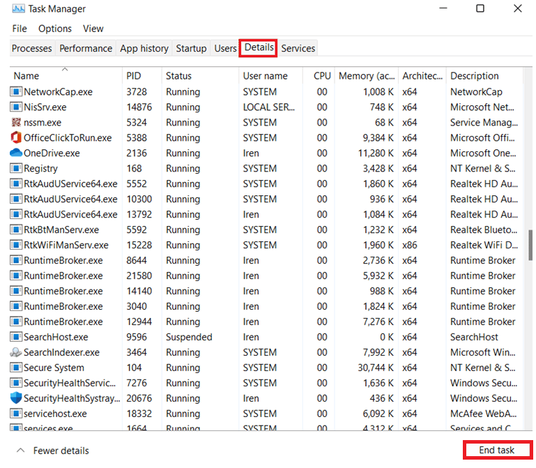 Open the Details tab and right-click on the rdpclip.exe process and select End task