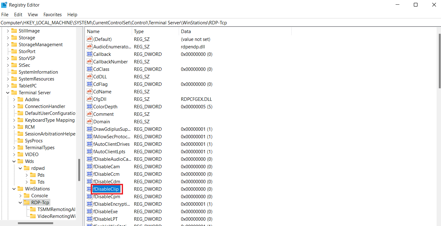 Set value of fDisableClip to 0 and click OK. Fix Unable to Copy and Paste to Remote Desktop Session