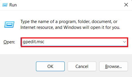 Enter gpedit.msc 
