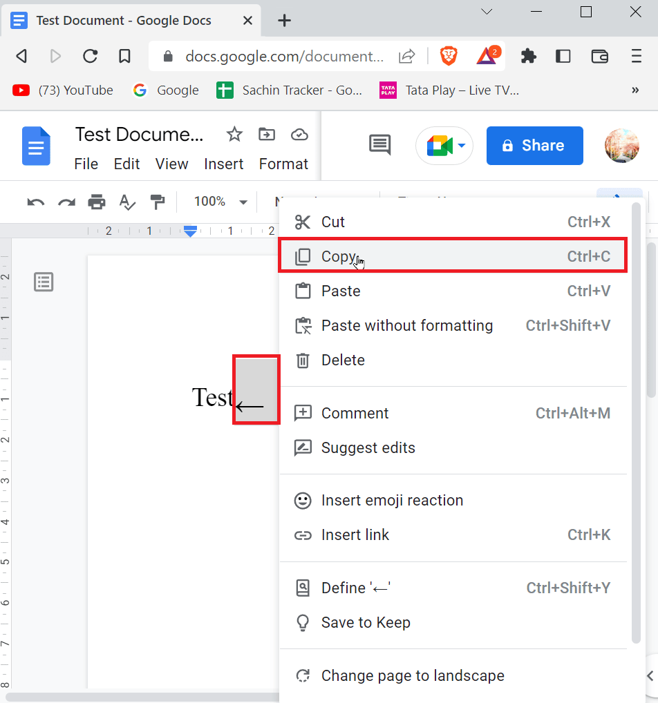 After inserting the symbol, highlight the symbol, right-click it and click on Copy.