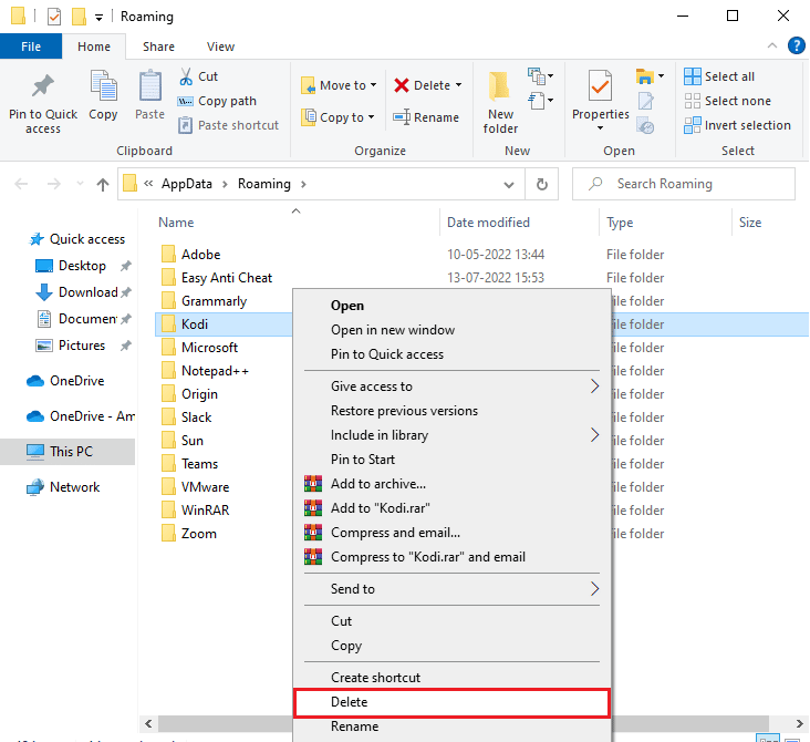 Delete all the files present in the Kodi folder. 10 Ways to Fix Can’t Watch Streams on Kodi Error
