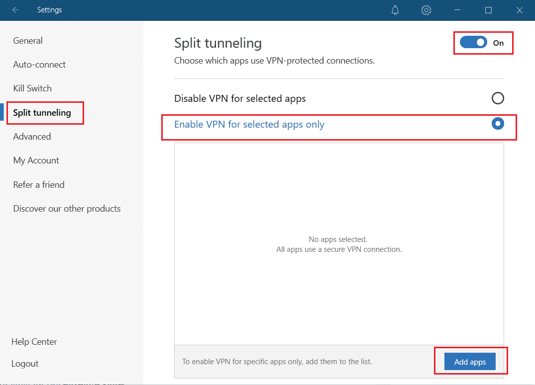nord vpn turn on split tunneling and add apps. 10 Ways to Fix Can’t Watch Streams on Kodi Error 