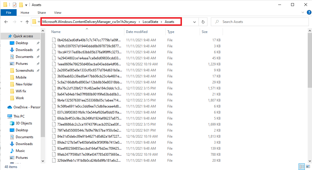 navigate to LocalState Assets key folder