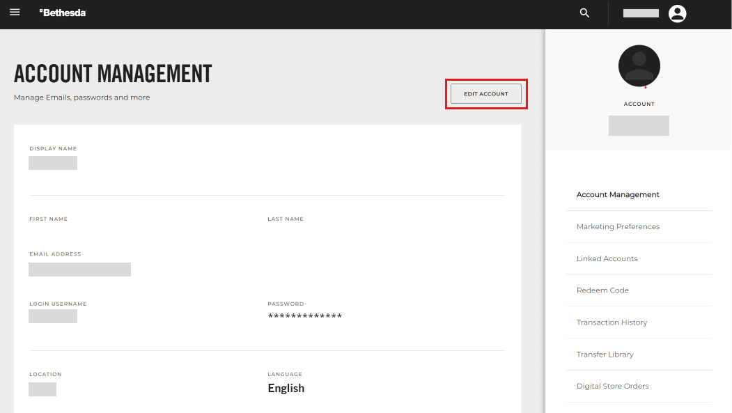 Click on Edit Profile.