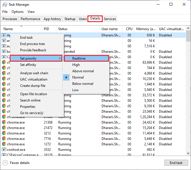 go to the Set Priority option and then choose Realtime. Fix Forza Horizon 5 Stuttering on Windows 10