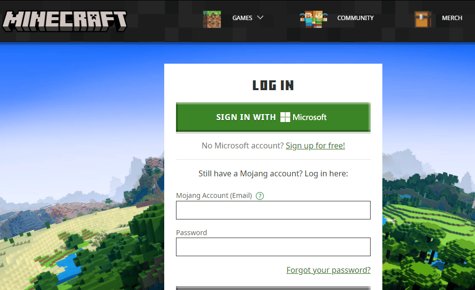 LOG IN again with your credentials