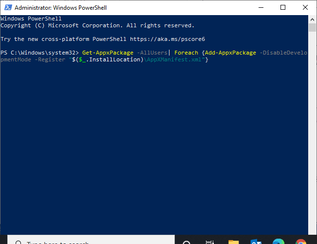 get appxpackage command