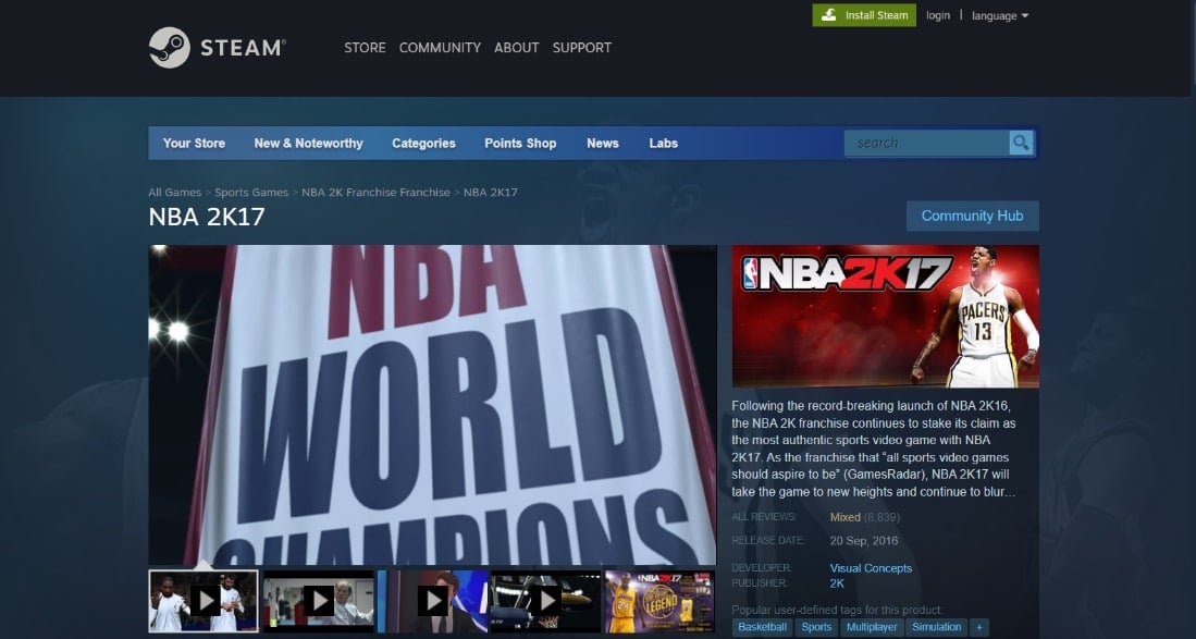 Install game via Steam. 7 Ways to Fix EFEAB30C NBA 2K17 Error Code