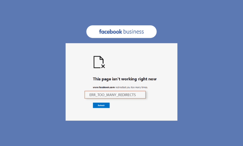 Fix Facebook Business Page Too Many Redirects Error