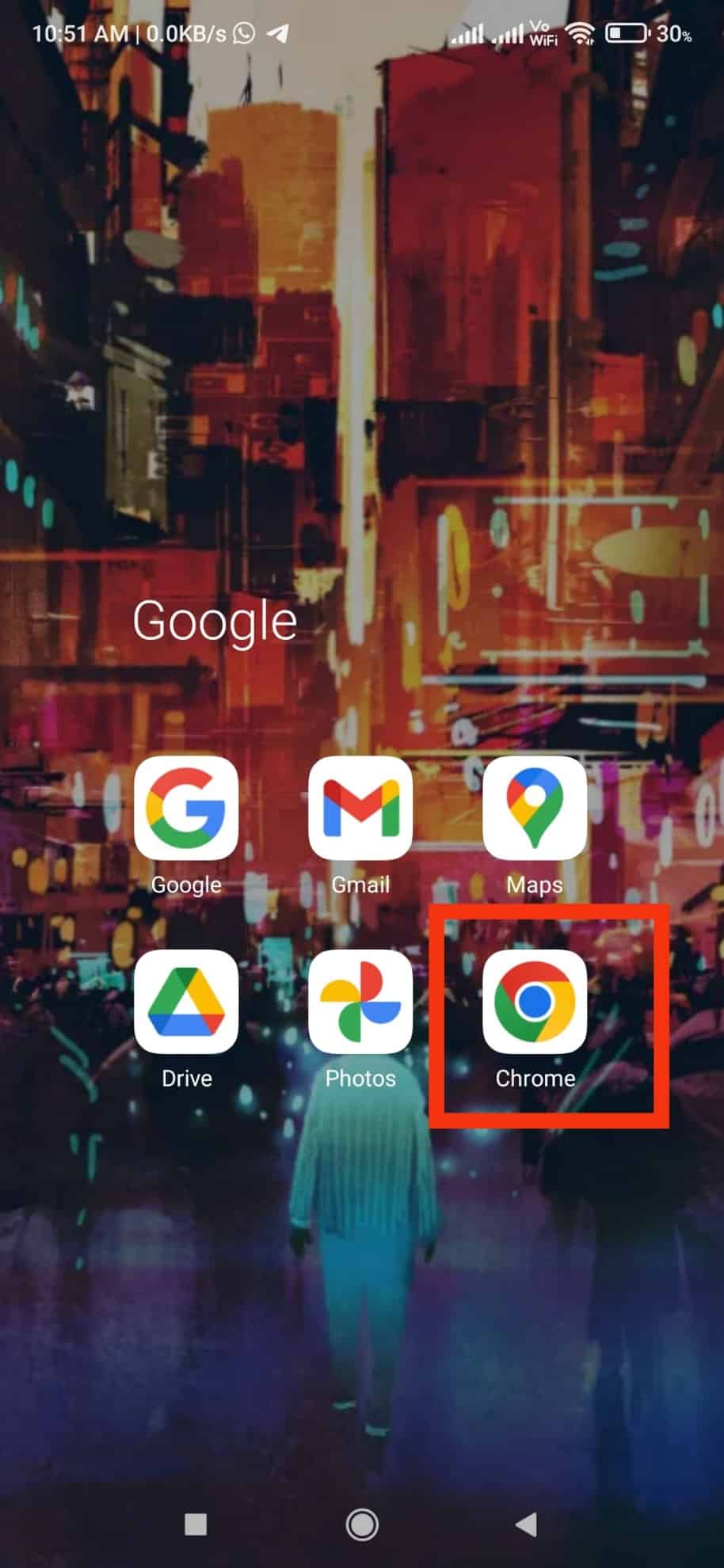 Open your mobile browser.