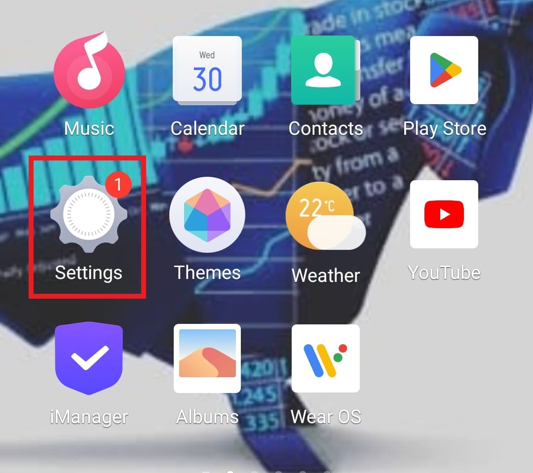Tap on Settings 