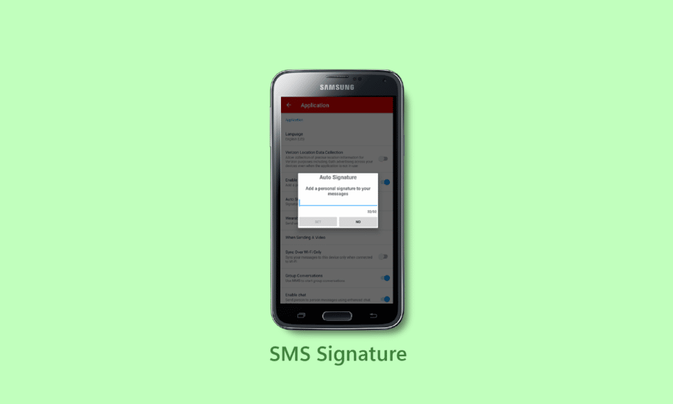 What is SMS Signature on Android?