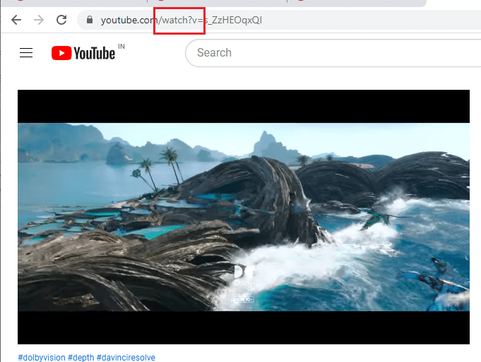 Click on the URL address at the address bar at the top