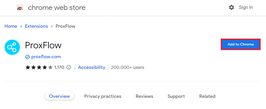 Click on the Add to Chrome button