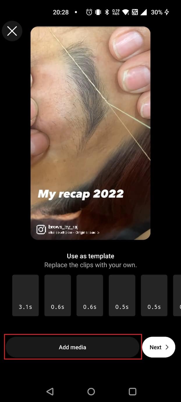 Tap on Add Media